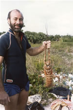 Hand-caught supper in Bahamas 1994